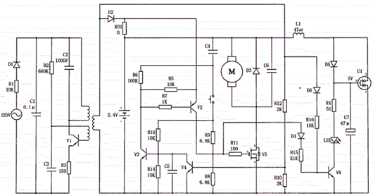 電動剃須刀電路